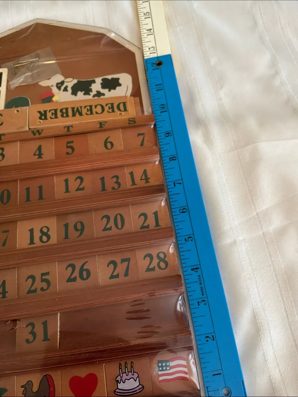 Wooden Perpetual Wall Calendar - Brown